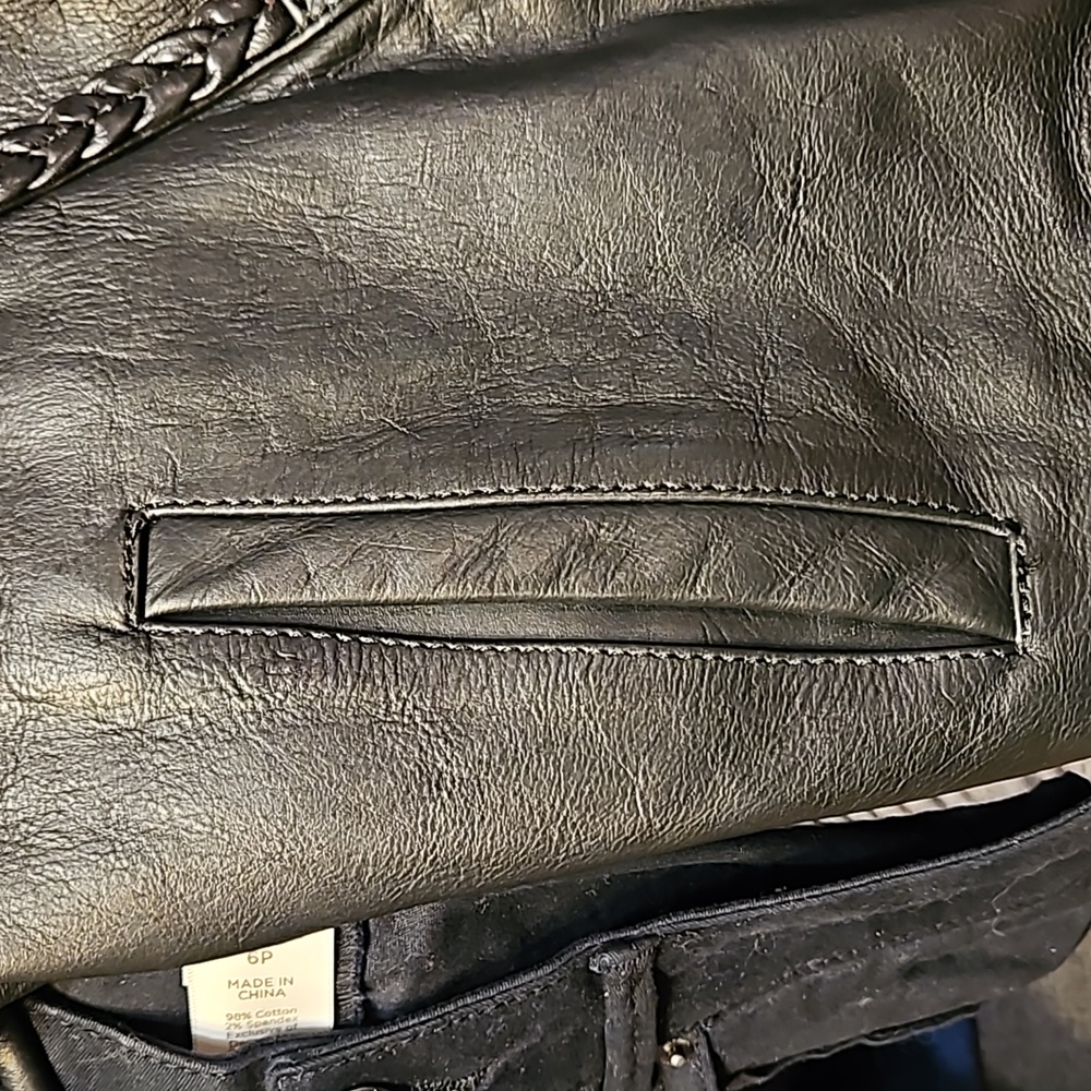 Vtg UNIK Leather Apparels Braided Motorcycle Riding Jacket Medium Pristine Cond - Picture 13 of 14